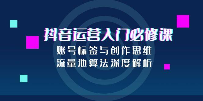 （15149期）抖音运营入门必修课，账号标签与创作思维，流量池算法深度解析-云商网创