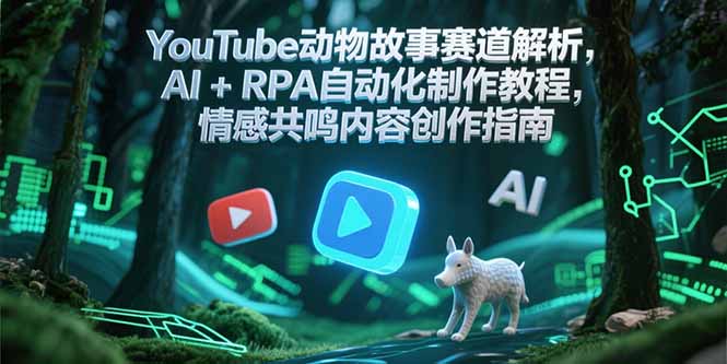 （15174期）YouTube动物故事赛道解析，AI+RPA自动化制作教程，情感共鸣内容创作指南-云商网创