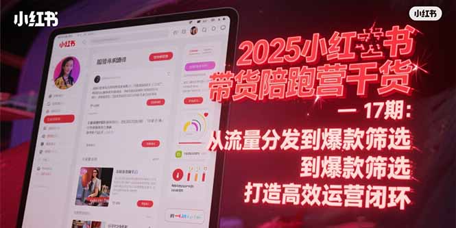 （15193期）2025小红书带货陪跑营干货-17期：从流量分发到爆款筛选 打造高效运营闭环-云商网创