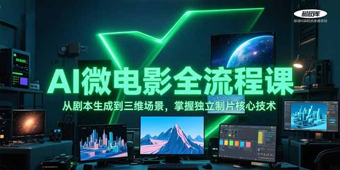 （15195期）AI微电影全流程课，从剧本生成到三维场景，掌握独立制片核心技术-云商网创