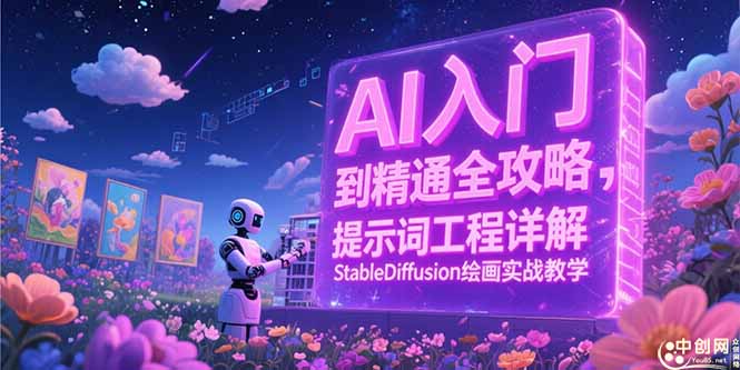（15181期）AI入门到精通全攻略，提示词工程详解，StableDiffusion绘画实战教学-云商网创