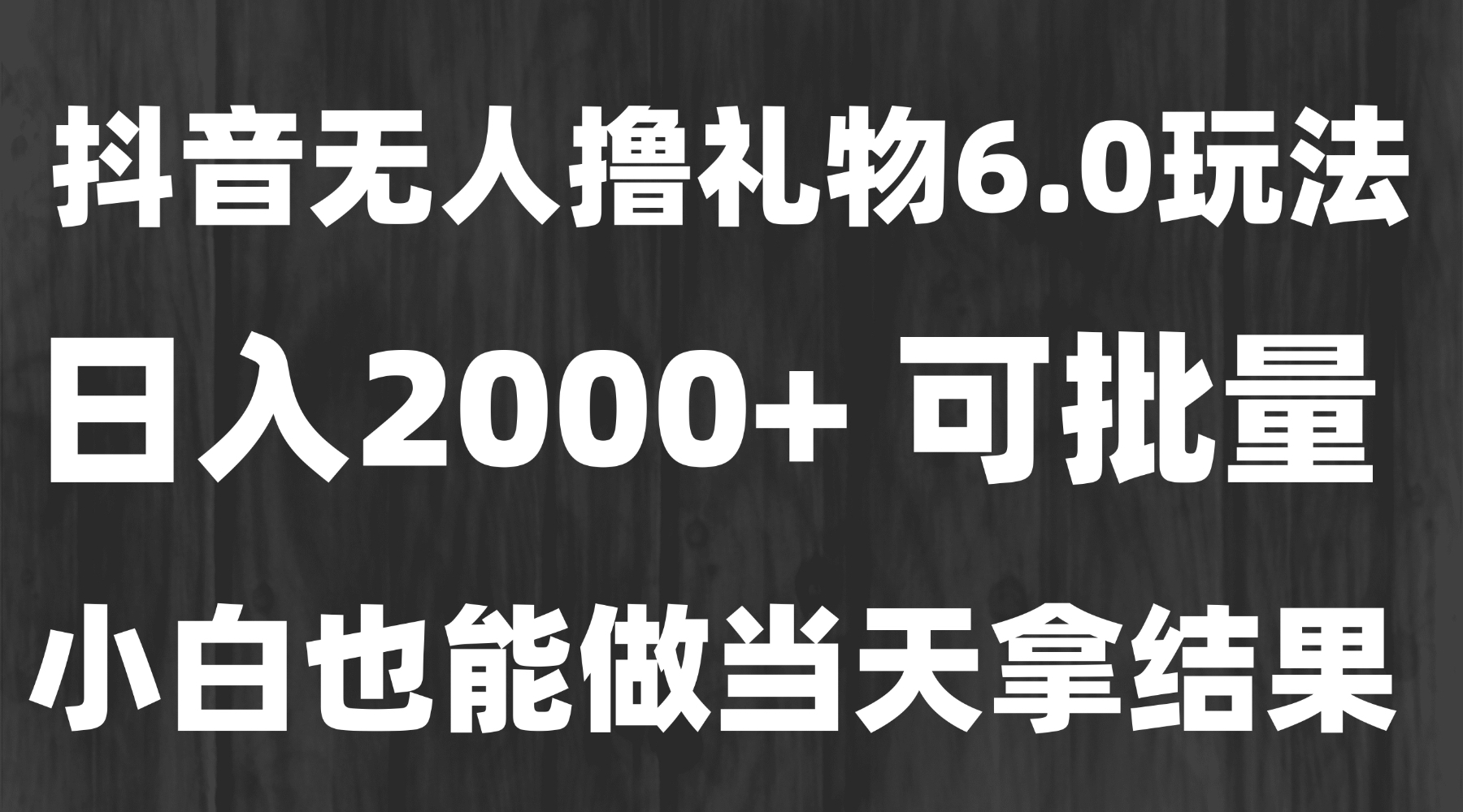 （15250期）最新风口暴力撸金技术，无人撸礼物，长期稳定 一天收益2000+，小白当天…-云商网创