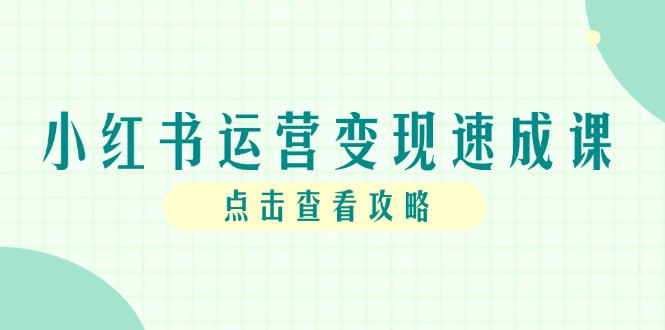 （14951期）小红书运营变现速成课，账号搭建到暴力起号，个人IP全流程指南-云商网创