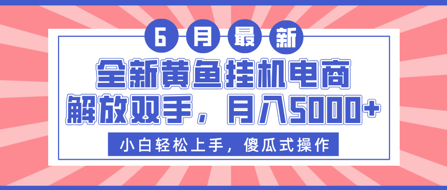 全新黄鱼挂机电商，解放双手，月入5000+-云商网创