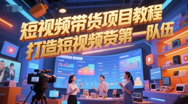 短视频带货项目教程，打造短视频带货第一队伍-云商网创