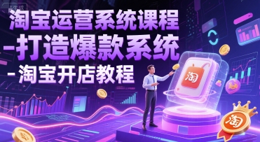 淘宝运营系统课程-打造爆款系统-淘宝开店教程-云商网创
