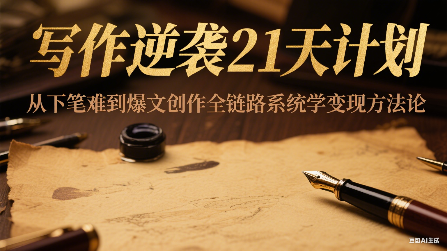 写作逆袭21天计划：从下笔难到爆文创作全链路系统学变现方法论-云商网创
