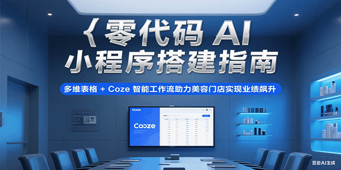 零代码AI小程序搭建指南，多维表格+Coze智能工作流助力美容门店实现业绩飙升-云商网创