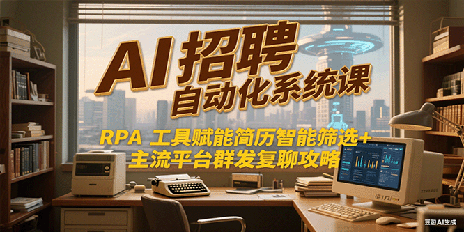 AI招聘自动化系统课，RPA工具赋能简历智能筛选+主流平台群发复聊全攻略-云商网创