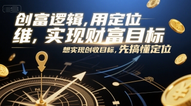 创富逻辑，用定位思维实现财富目标，想实现创收目标，先搞懂定位-云商网创
