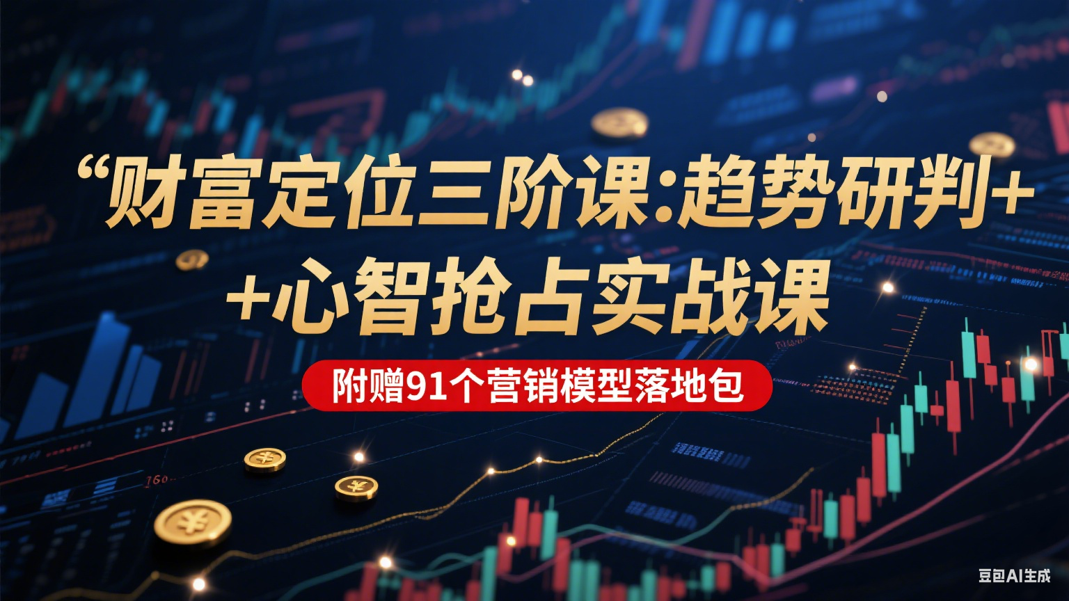 财富定位三阶课：趋势研判 + 心智抢占实战课，附赠91个营销模型落地包-云商网创