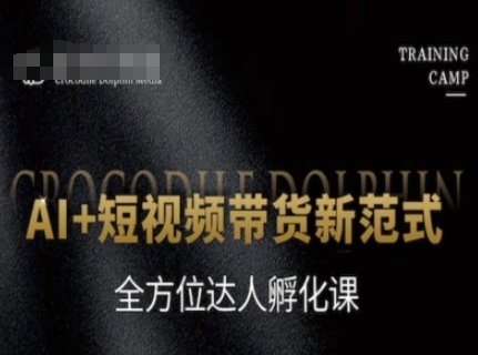 AI+短视频带货新范式，全方位达人孵化课-云商网创