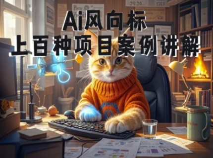 Ai风向标-附100种项目案例玩法-0基础小白到大神ai视频商业应用教学-云商网创