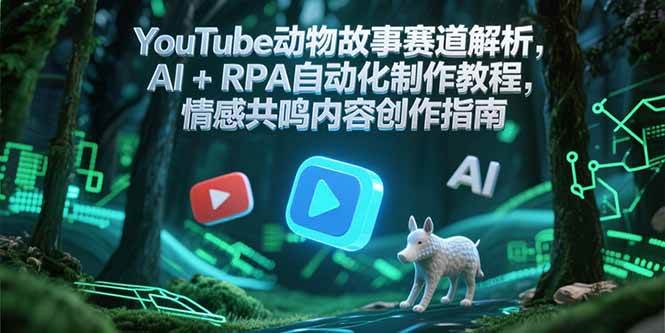 YouTube动物故事赛道解析，AI+RPA自动化制作教程，情感共鸣内容创作指南-云商网创