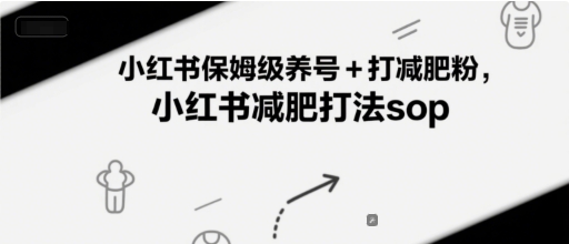 小红书保姆级养号+打减肥粉，小红书减肥打法sop-云商网创