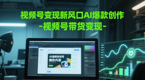 视频号变现新风口AI爆款创作-视频号带货变现-云商网创