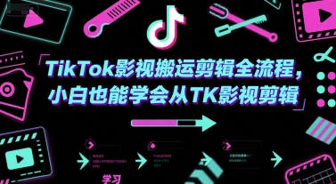 TikTok影视搬运剪辑全流程，小白也能学会从TK影视剪辑-云商网创