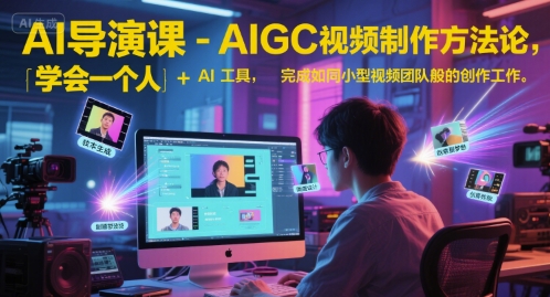 AI导演课-AIGC视频制作方法论，学会一个人+AI工具，完成如同小型视频团队般的创作工作，实现导演梦-云商网创