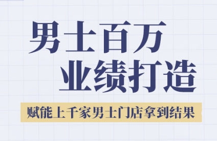 2025男士美业百万业绩打造，赋能上千家男士门店拿到结果-云商网创