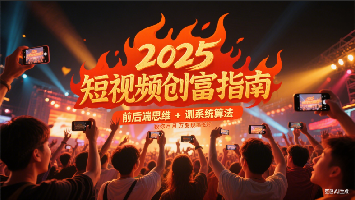 2025短视频创富指南，前后端思维 + 系统算法，教你月入过万变现路径-云商网创