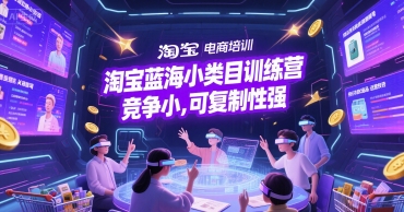 淘宝蓝海小类目训练营， 竞争小，可复制性强-云商网创