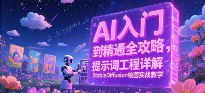 AI入门到精通全攻略，提示词工程详解，StableDiffusion绘画实战教学-云商网创