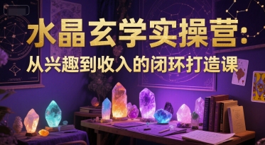 水晶玄学实操营：从兴趣到收入的闭环打造课-云商网创