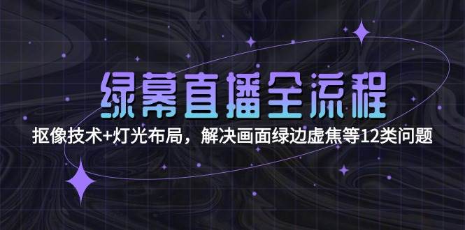 绿幕直播全流程：抠像技术+灯光布局，解决画面绿边虚焦等12类问题-云商网创