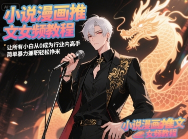 小说漫画推文女频教程，让所有小白从0成为行业内高手，简单暴力兼职轻松挣米-云商网创