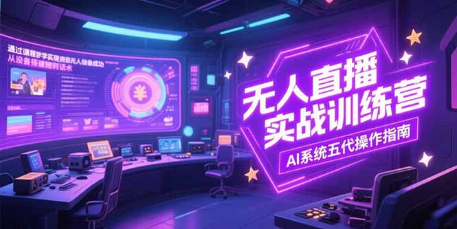 （15315期）无人直播实操训练营，从设备搭建到话术，AI系统五代操作指南(7月更新)-云商网创
