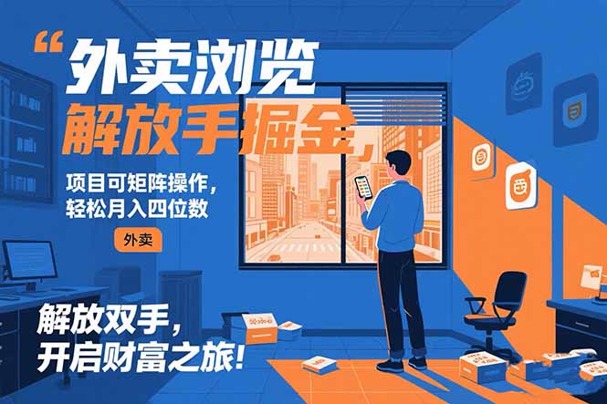 （15440期）外卖浏览掘金项目 可矩阵操作 轻松日入500+-云商网创
