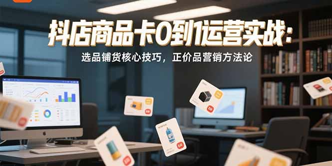 （15329期）抖店商品卡0到1运营实战：选品铺货核心技巧，正价品营销方法论-云商网创