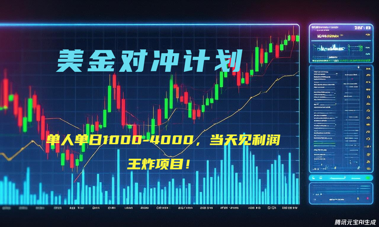 （15333期）2025年最暴力项目“美金先登计划”最新最强对冲战法，每日实际收益1K-4K-云商网创