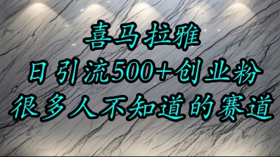 喜马拉雅，小而精的流量赛道，日进500+精准创业粉-云商网创