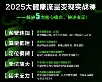 大健康流量全域新增长8.0，三月底线下课视频，大健康万亿蓝海，从类目突围到模式迭代-云商网创