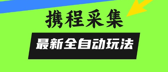 携程信息采集全自动玩法，0风控，无脑开干【揭秘】-云商网创