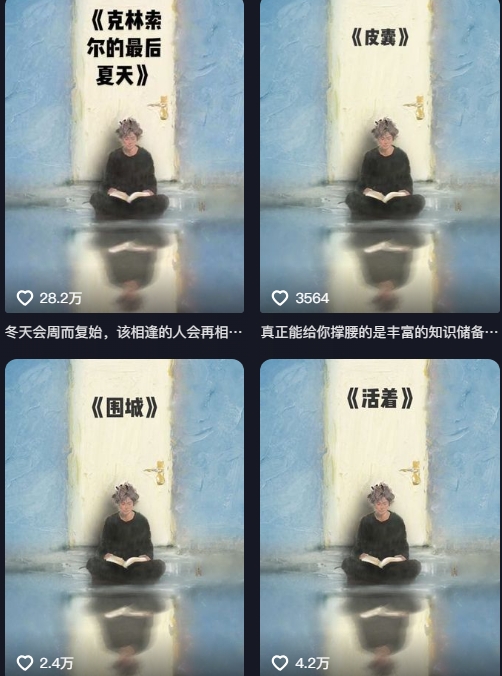 图片[2]-AI制作爆款书单，抖音42粉丝博主书单号制作拆解，单条视频28W赞-云商网创