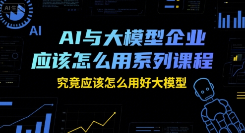 AI与大模型企业应该怎么用系列课程，究竟应该怎么用好大模型-云商网创