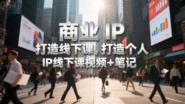 商业IP打造线下课，打造个人 IP线下课视频+笔记-云商网创