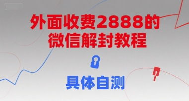 外面收费2888的微信解封教程，具体自测-云商网创