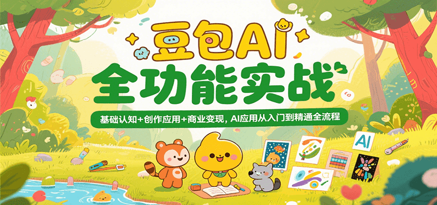 豆包AI全功能实战，基础认知+创作应用+商业变现，AI应用从入门到精通全流程-云商网创