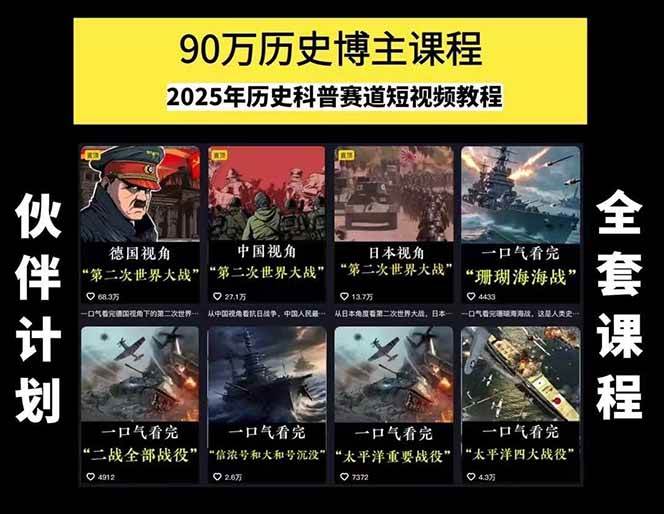 图片[2]-短视频历史赛道实战教程，手机电脑双端剪辑教程和账号运营指南与变现技巧-云商网创