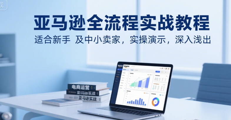 亚马逊全流程实战教程，适合新手及中小卖家，实操演示，深入浅出-云商网创