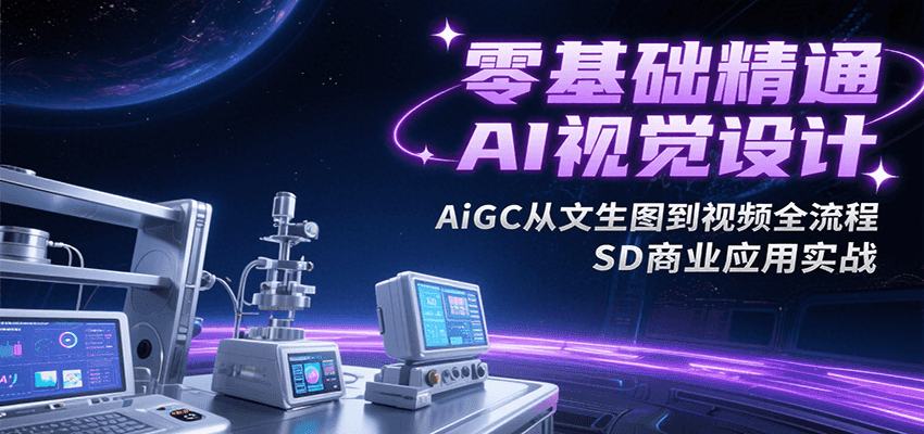 零基础精通AI视觉设计，AiGC从文生图到视频全流程，SD商业应用实战-云商网创