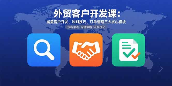 （15793期）外贸客户开发课：涵盖客户开发、谈判技巧、订单管理三大核心模块-云商网创