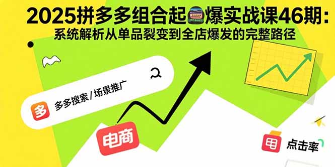 （15816期）2025拼多多组合起爆实战课46期：系统解析从单品裂变到全店爆发的完整路径-云商网创