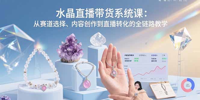 （15721期）水晶直播带货系统课：从赛道选择、内容创作到直播转化的全链路教学-云商网创