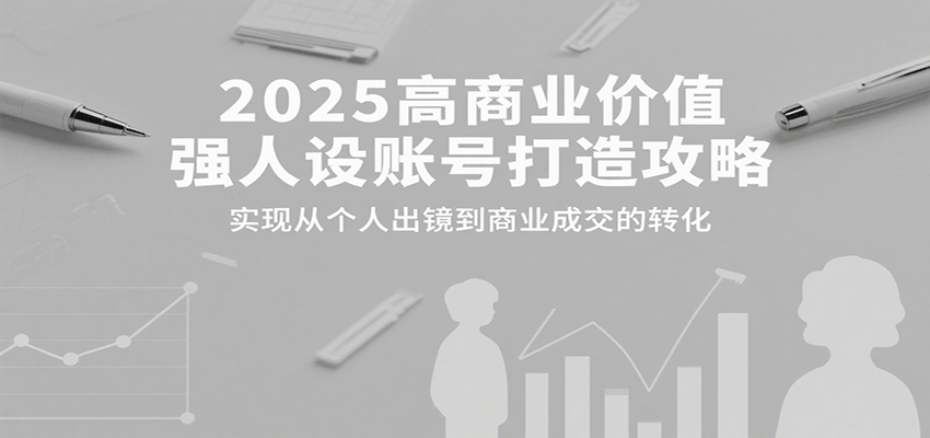2025高商业价值强人设账号打造攻略，实现从个人出镜到商业成交的转化-云商网创