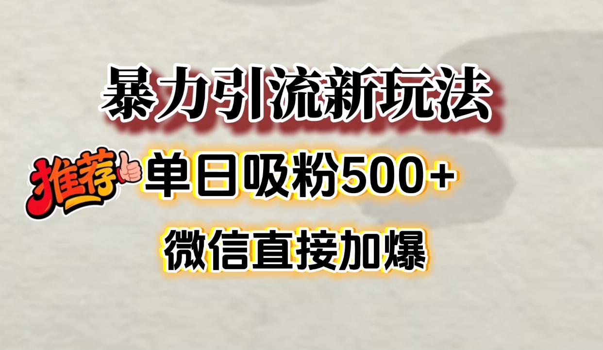 微信加爆的引流超级方法，单日吸粉500➕-云商网创
