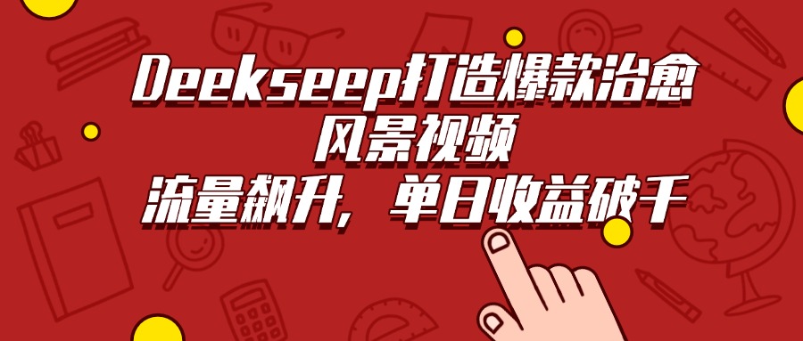 Deekseep打造爆款治愈风景视频，流量飙升，单日收益破千-云商网创